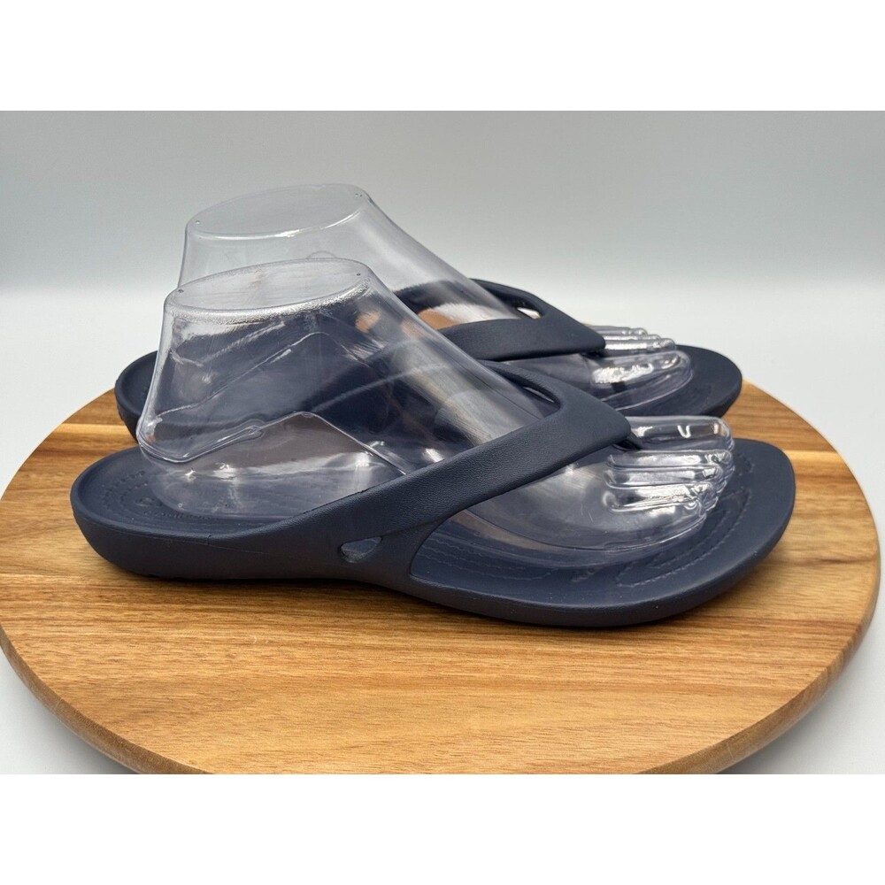 Crocs Kadee II Flip Flops Women's Size 9 Navy Blue Sandals 202492-410